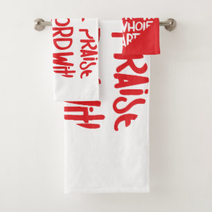 With my whole heart bath towel set