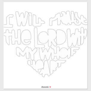 With my whole heart sticker
