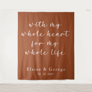 With My Whole Heart Wedding Photo Prop Backdrop