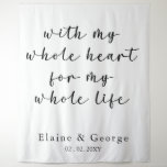 With My Whole Heart Wedding Photo Prop Backdrop at Zazzle