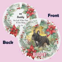 With name 2-sides Pet Memorial Christmas Ornament