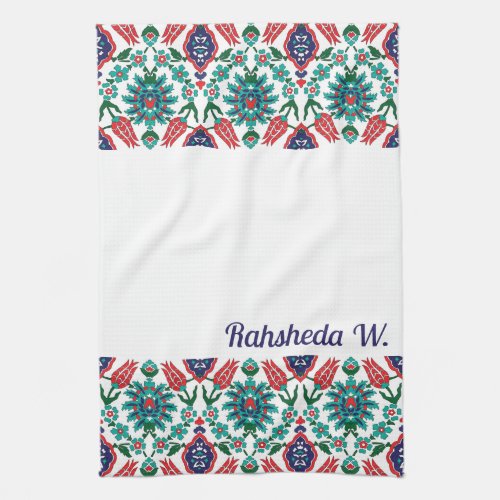 With name ️ Beautiful Turkish tiles  Kitchen Towel