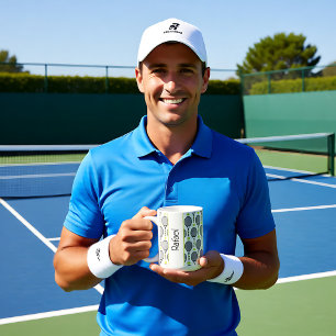 🎾With name black and green tennis🎾 white Coffee Mug