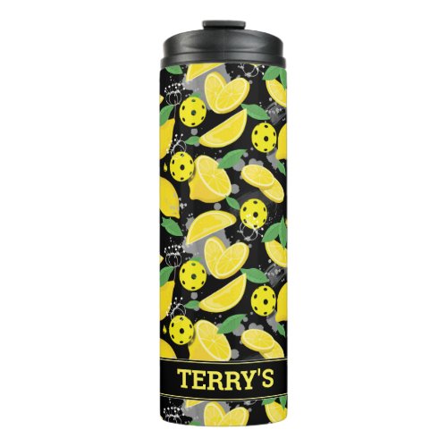 With name  lemon picklebal Thermal Tumbler