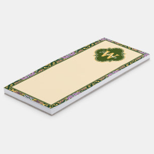 With name Olive and lavender Azulejos Magnetic N Notepad
