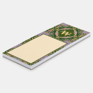 With name Olive and lavender Azulejos Magnetic Notepad
