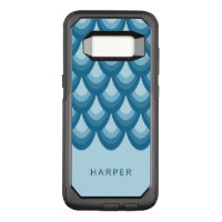 with Name Shades of Blue Geometric OtterBox Commuter Samsung Galaxy S8 Case