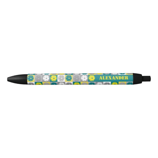 With name Yellow and green  Pickleball Pen (Front)