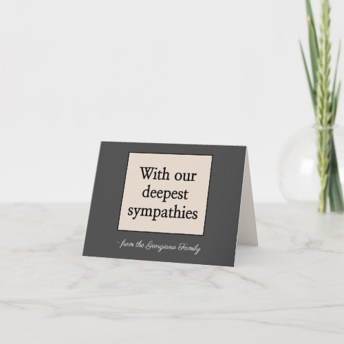 With our deepest sympathies Sympathy Card