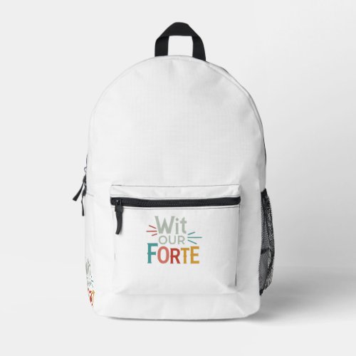 With Our Forte Printed Backpack