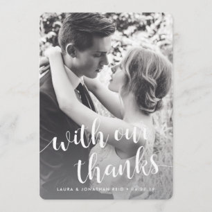 With Our Thanks Photo Thank You w/ Back Message