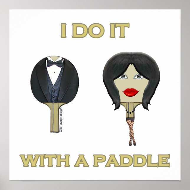 With Paddle Ping Pong Poster (Front)