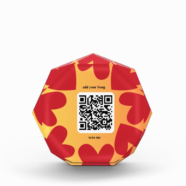 With personalized song by QR code Acrylic Award (Front)