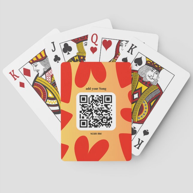 With personalized song by QR code Poker Cards (Back)