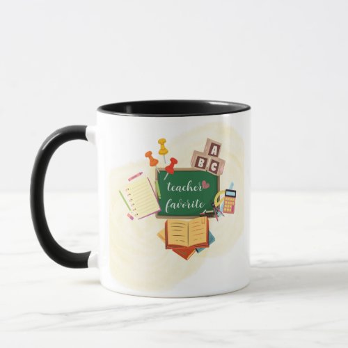 with personalized text ideal for the teacher mug