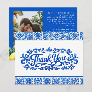 With photo Azul & Limone Romance Thank You Card