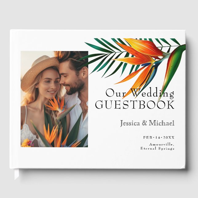 With photo Birds of Paradise Bliss Guest Book (Front)