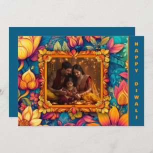 With Photo & custom text Happy Diwali