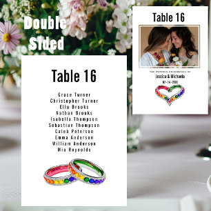 With photo & guest list wedding Intertwined in Pri Table Number