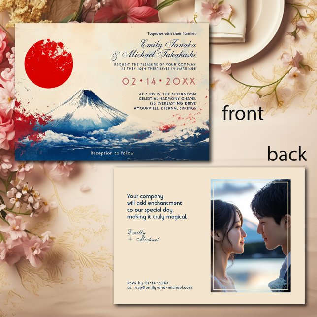 With photo Japonesque Harmony with Fuji Invitation (With photo Japonesque Harmony with Fuji Invitation)