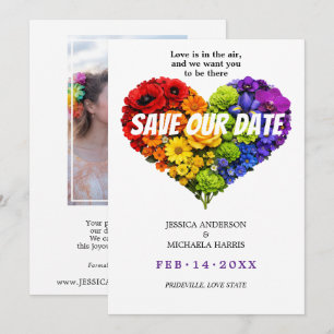 🌈 🐦 With photo LGBTQ 🌈 Flourish Together  Save The Date