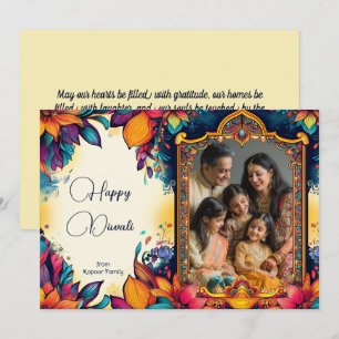 With Photo Radiant Diwali Family Greeting