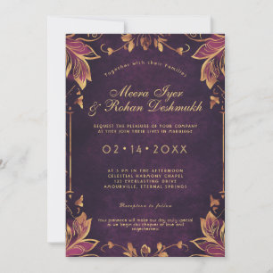 With photo Radiant Vows: The Royal Blossom Invitation