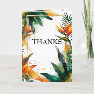 With photo Thanks  Birds of Paradise Bliss Thank You Card