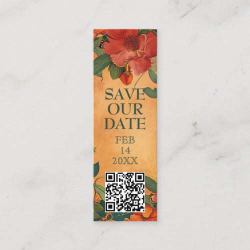 With QR Rose Romance Art Nouveau Splendor Calling Card