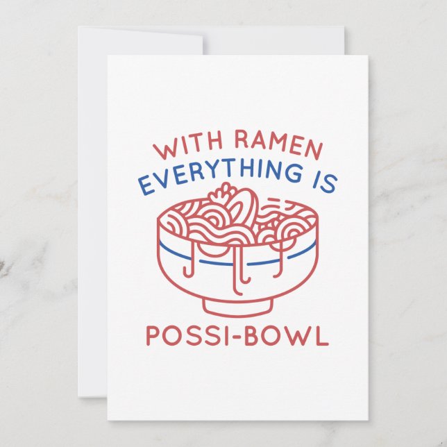 With Ramen Everything Is Possi-Bowl Thank You Card (Front)
