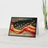 With Respect, Honor  - Thank You Veterans Day Card