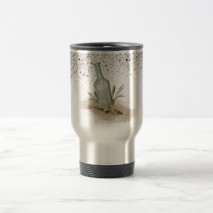 With sand glass bottle travel mug