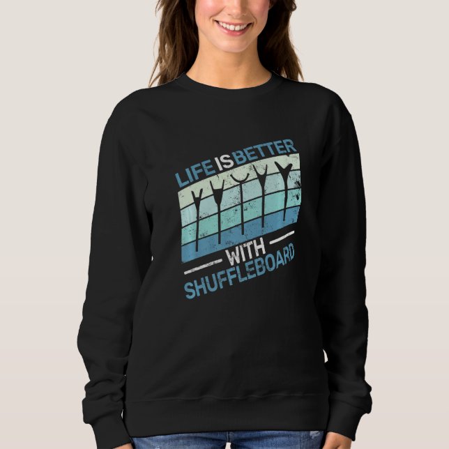 with Shuffleboard vintage Shuffleboarding Sweatshirt (Front)