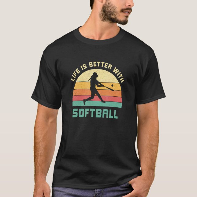 with Softball Saying Softball Player 1 T-Shirt (Front)