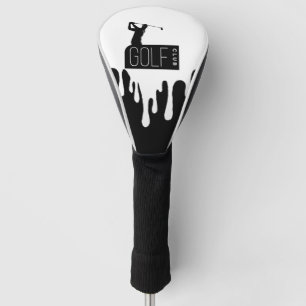 with spilled-style golfer golf head cover