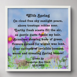 With Spring Poetry Photo Tile