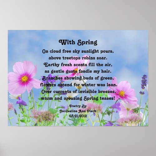 With Spring Poetry Poster