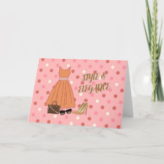  With Style & Elegance Folded Note Card
