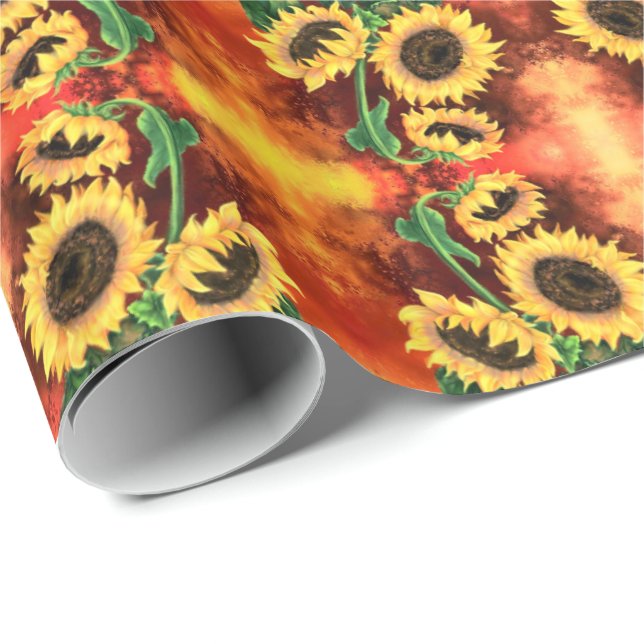 With Sunflowers Wrapping Paper (Roll Corner)