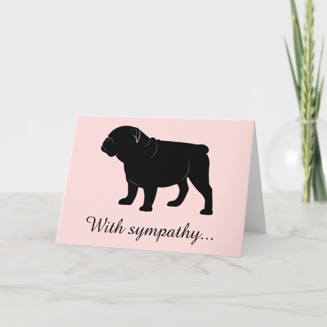 With Sympathy Bulldog Card (Front)