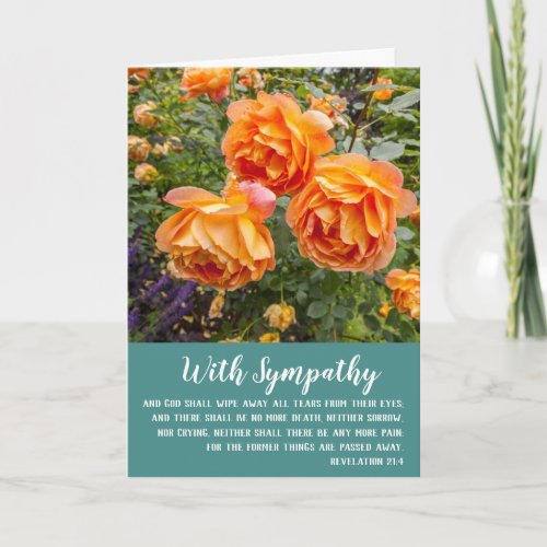 With sympathy Christian card with scriptures