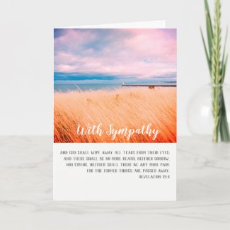 With sympathy, Christian card with scritpures