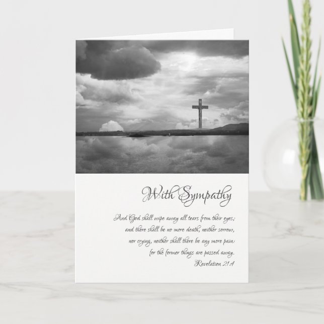 With sympathy, Christian card with scritpures (Front)