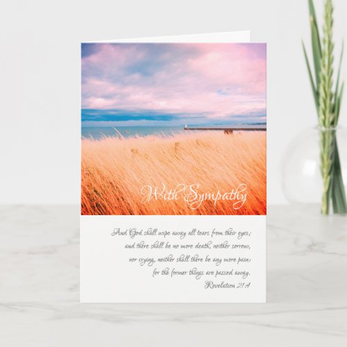 With sympathy Christian card with scritpures