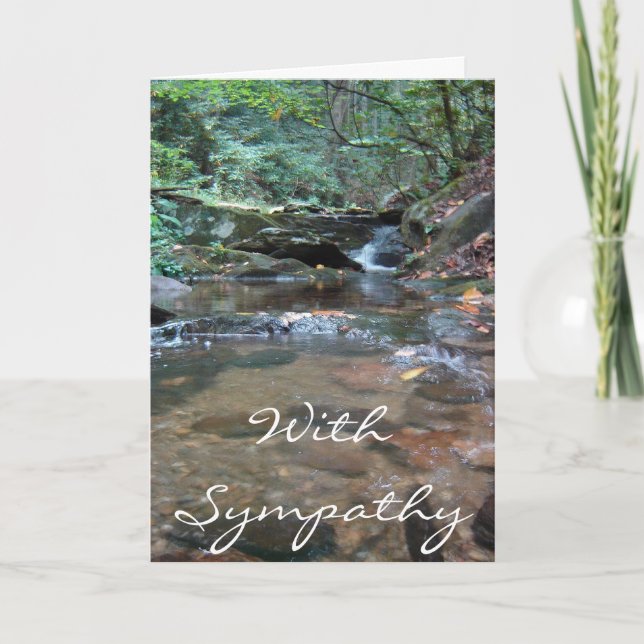 With Sympathy Customizable Card (Front)