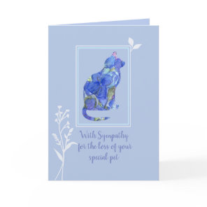 With Sympathy For Loss Of Pet Cat Card