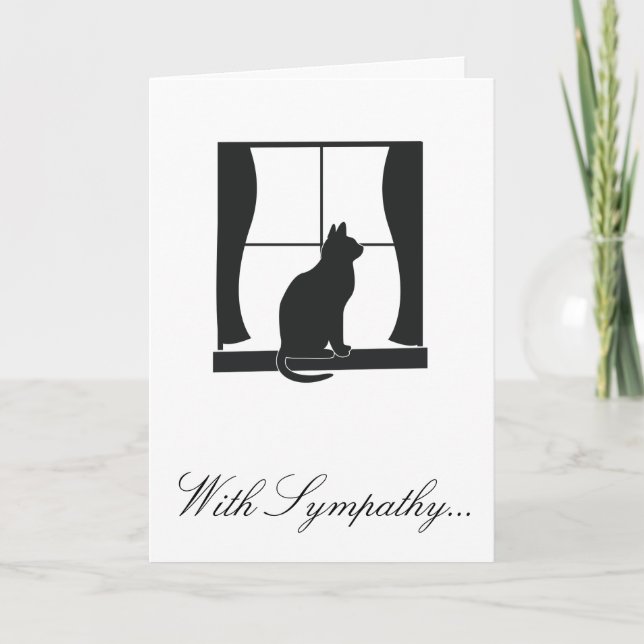 With Sympathy for the Loss of a Cat Card (Front)