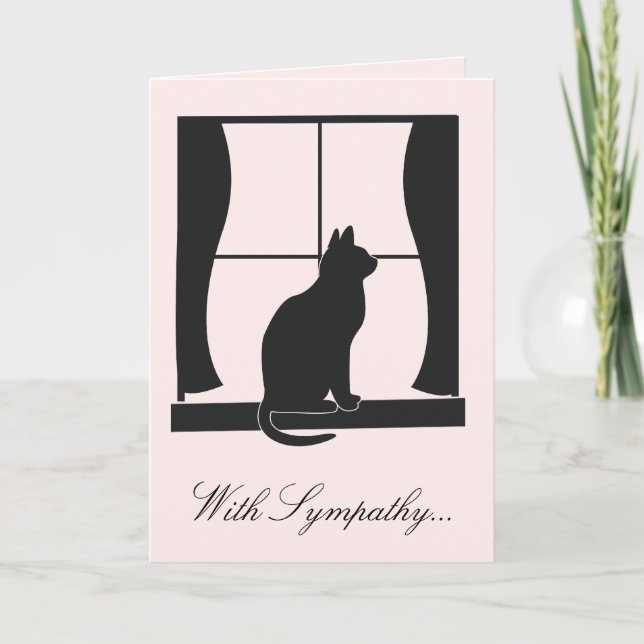 With Sympathy for the Loss of Your Cat Card (Front)