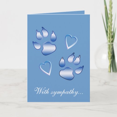 With Sympathy for the Loss of Your Dog Card