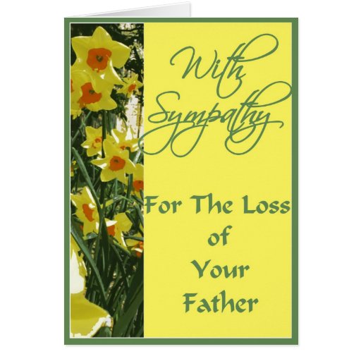 With Sympathy For the Loss of Your Father Card | Zazzle